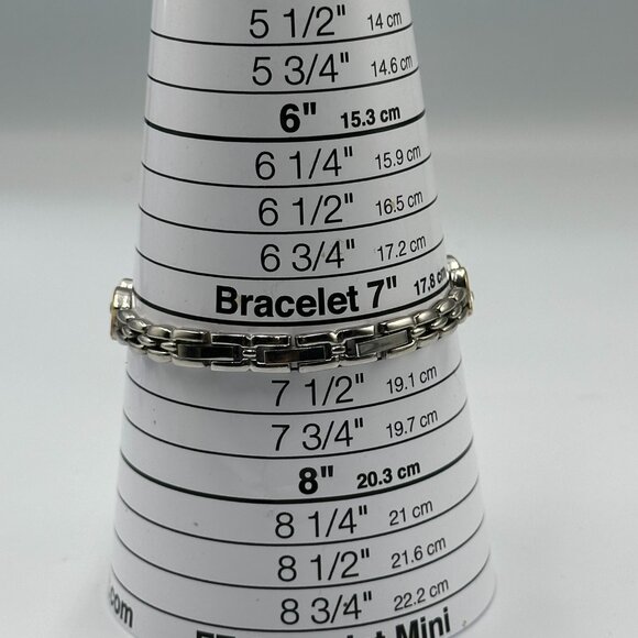 Heart Watch Women Silver Gold Two Tone  Rhinestone Band New Battery 7.5 Inch - Picture 12 of 14